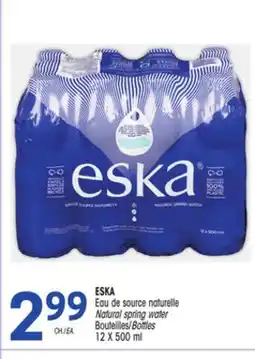 Uniprix ESKA Eau de source naturelle/Natural spring water offer