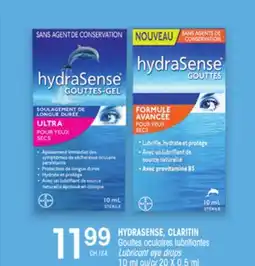Uniprix HYDRASENSE, CLARITIN Gouttes oculaires lubrifiantes /Lubricant eye drops offer