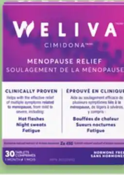 Uniprix WELIVA Soulagement de la ménopause/Menopause relief offer