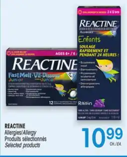 Uniprix REACTINE Allergies/Allergy Produits sélectionnés /Selected products offer