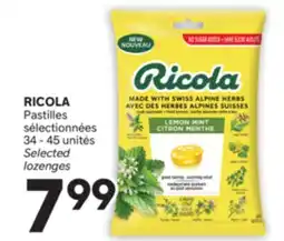 Brunet RICOLA Pastilles sélectionnées 34-45unités offer