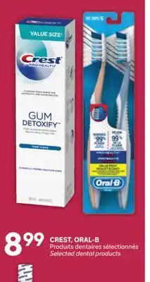 Brunet CREST, ORAL-B Produits dentaires sélectionnés offer