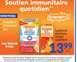 Uniprix Emergen-C Suppléments sélectionnés / Selected supplements offer