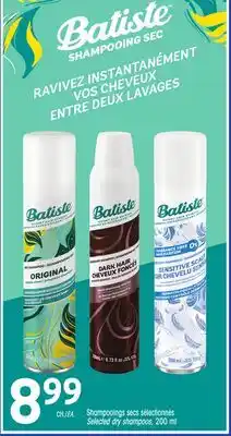 Uniprix BATISTE Shampooings secs sélectionnés/ Selected dry shampoos offer