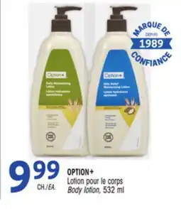 Uniprix OPTION+ Lotion pour le corps/Body lotion offer