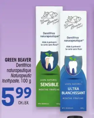 Uniprix GREEN BEAVER Dentifrice naturapeutique / Naturapeutic toothpaste offer