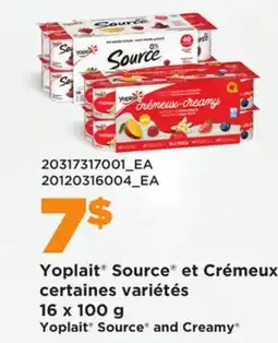 Provigo YOPLAIT SOURCE AND CREAMY , 16 x 100 g offer