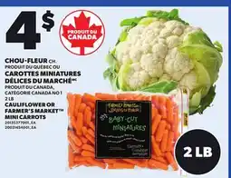 Provigo CAULIFLOWER OR FARMER'S MARKET MINI CARROTS, 2LB offer
