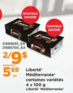 Provigo LIBERTÉ MÉDITERRANÉE , 4 x 100 g offer