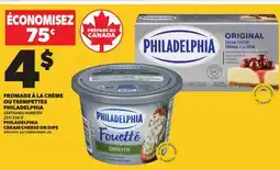 Provigo PHILADELPHIA CREAM CHEESE OR DIPS, 227/250G offer