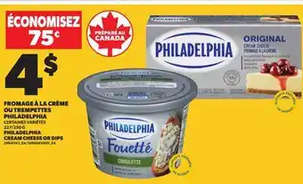 Provigo PHILADELPHIA CREAM CHEESE OR DIPS, 227/250G offer