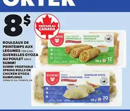 Provigo SUMM! VEGETABLE SPRING ROLLS, 700G OR CHICKEN GYOZA DUMPLINGS, 500 G offer