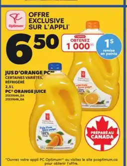 Provigo PC ORANGE JUICE, 2.5 L offer