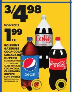 Provigo COCA-COLA, CANADA DRY OR PEPSI SOFT DRINKS, 2 L offer