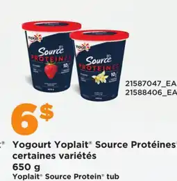 Provigo YOPLAIT SOURCE PROTEIN TUB, 650 G offer