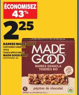Provigo MADE GOOD BARS, 120G offer