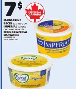 Provigo BECEL, 637/850G OR IMPERIAL MARGARINE, 1,275 KG offer