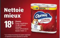 Provigo CHARMIN, 12=48 ROULEAUX offer