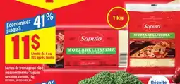 Maxi BARRES DE FROMAGE OU RÂPÉ MOZZARELLISSIMA SAPUTO offer