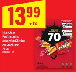 Maxi FRIANDISES PETITES JOIES ASSORTIES SKITTLES OU STARBURST, 70 un offer