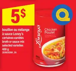 Maxi BOUILLON OU MÉLANGE À SAUCE LONEY'S | broth or sauce mix, 400 g offer