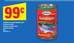 Maxi SARDINES EN SAUCE TOMATE GRACE | sardines in tomato sauce, 155 g offer