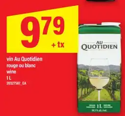 Maxi VIN AU QUOTIDIEN ROUGE OU BLANC ROUGE OU BLANC | wine, 1 L offer
