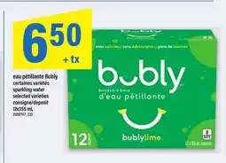 Maxi EAU PÉTILLANTE BUBLY | sparkling water, 12x355 mL offer