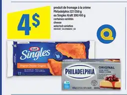 Maxi PRODUIT DE FROMAGE À LA CRÈME PHILADELPHIA 227/250 G OU SINGLES KRAFT 390/410 G | cheese offer
