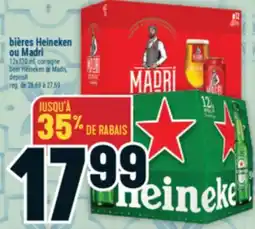 Marché Adonis BIÈRES HEINEKEN OU MADRI | BEER HEINEKEN OR MADRI offer