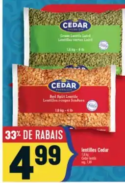 Marché Adonis LENTILLES CEDAR | CEDAR LENTILS offer
