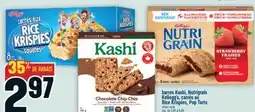 Marché Adonis BARRES KASHI, NUTRIGRAIN KELLOGG'S, CARRÉS AU RICE KRISPIES, POP TARTS offer