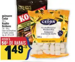 Marché Adonis GUIMAUVE CEDAR 250 G KOPIKO BONBONS 120 - 180 G | CEDAR MARSHMALLOWS OR KOPIKO CANDIES offer