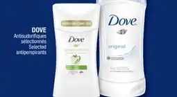Jean Coutu DOVE Selected antiperspirants offer