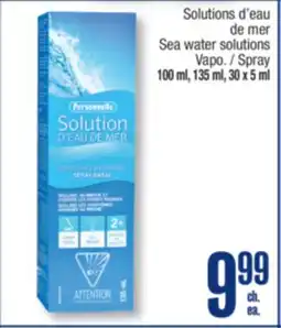 Jean Coutu PERSONNELLE Sea water solutions Spray offer