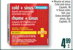 Jean Coutu PERSONNELLE Cold and sinus Caplets, Extra strength sinus, day Caplets offer