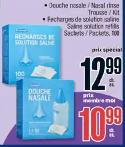 Jean Coutu PERSONNELLE Nasal rinse Kit, Saline solution refills offer