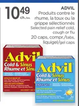 Proxim ADVIL Selected pain relief cold, cough or flu offer