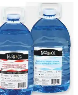 Proxim NOSH & CO. Natural Spring or distilled water offer