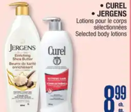 Jean Coutu CUREL, JERGENS Selected body lotions offer