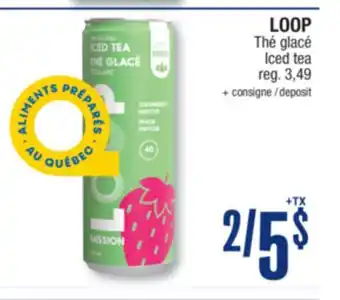 Jean Coutu LOOP Iced tea offer