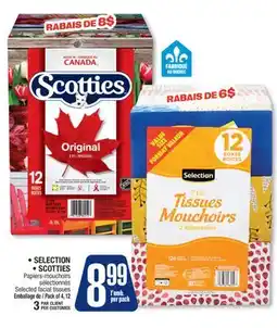 Jean Coutu SELECTION, SCOTTIES Selected facial tissues offer