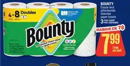 Jean Coutu BOUNTY Selected paper towels offer