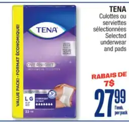 Jean Coutu TENA Selected underwear and pads offer