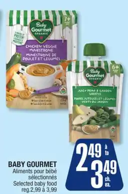 Jean Coutu BABY GOURMET Selected baby food offer