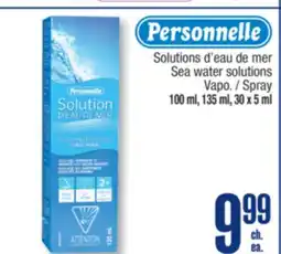 Jean Coutu Personnelle Spray 100 ml, 135 ml, 30 x 5 ml points offer