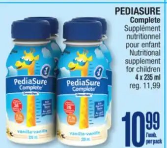 Jean Coutu PEDIASURE Nutritional supplement for children offer