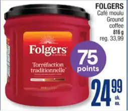 Jean Coutu FOLGERS Ground coffee offer