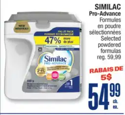 Jean Coutu SIMILAC Pro-Advance Selected powdered formulas offer