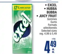 Jean Coutu EXCEL, HUBBA BUBBA, JUICY FRUIT Gommes Gums offer